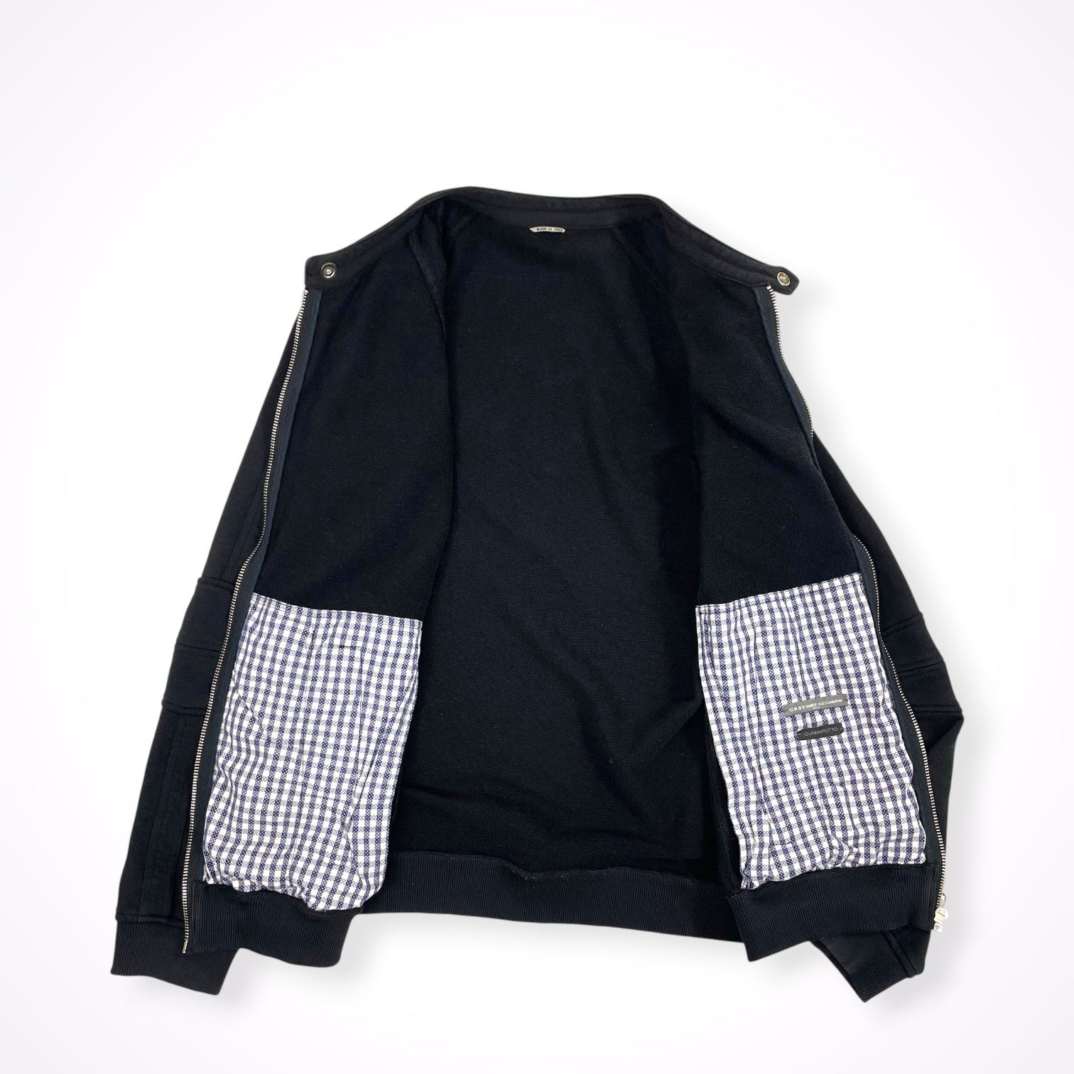 GREY DANIELE ALESSANDRINI / スウェット生地ライダースブルゾン 参考定価：60,000程度 SIZE:L程度