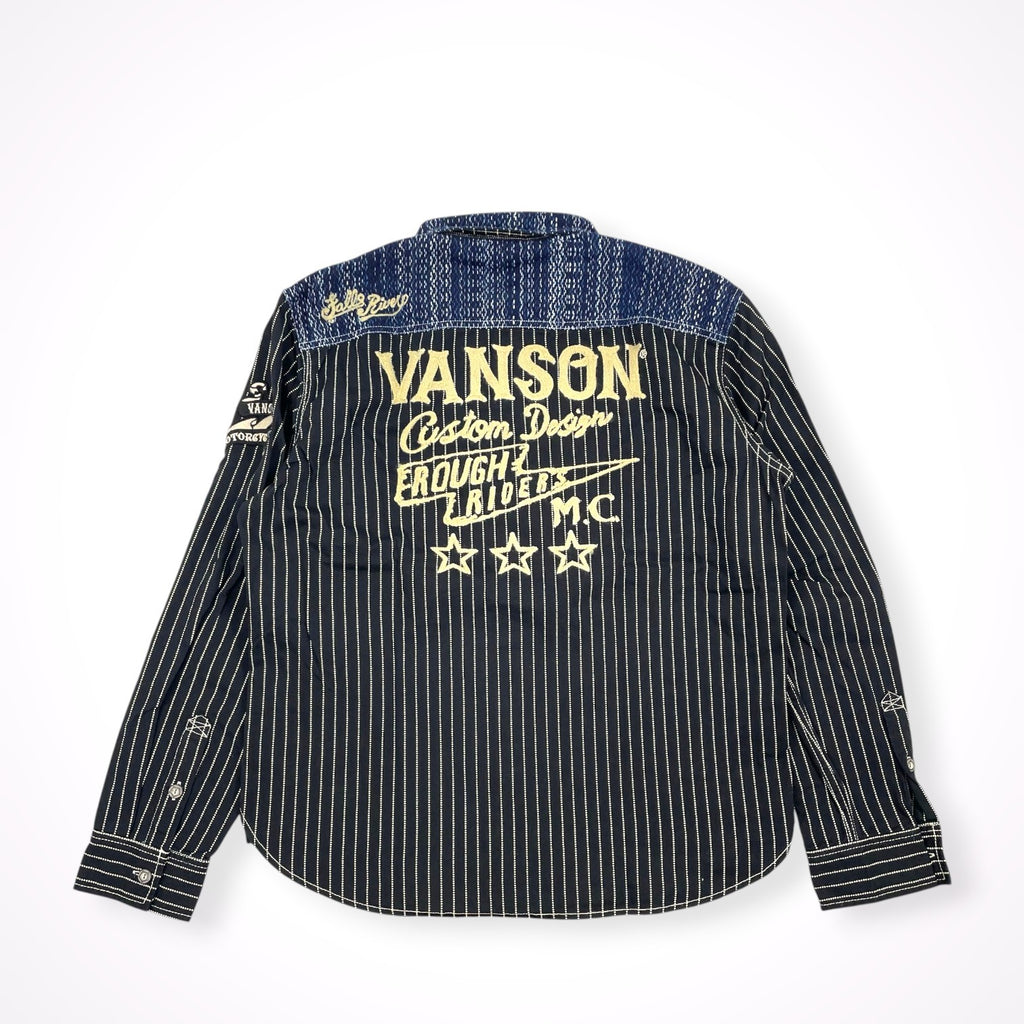 vanson / 刺し子デザインシャツジャケット 未使用品 参考定価：14,800+tax SIZE：L