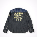 vanson / 刺し子デザインシャツジャケット 未使用品 参考定価：14,800+tax SIZE：L