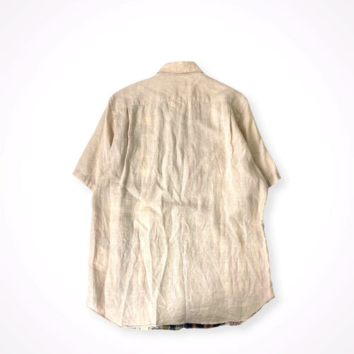 COMME des GARCONS HOMME / 08SS リネンミックスチェックシャツ 参考定価：40,000程度 SIZE:S