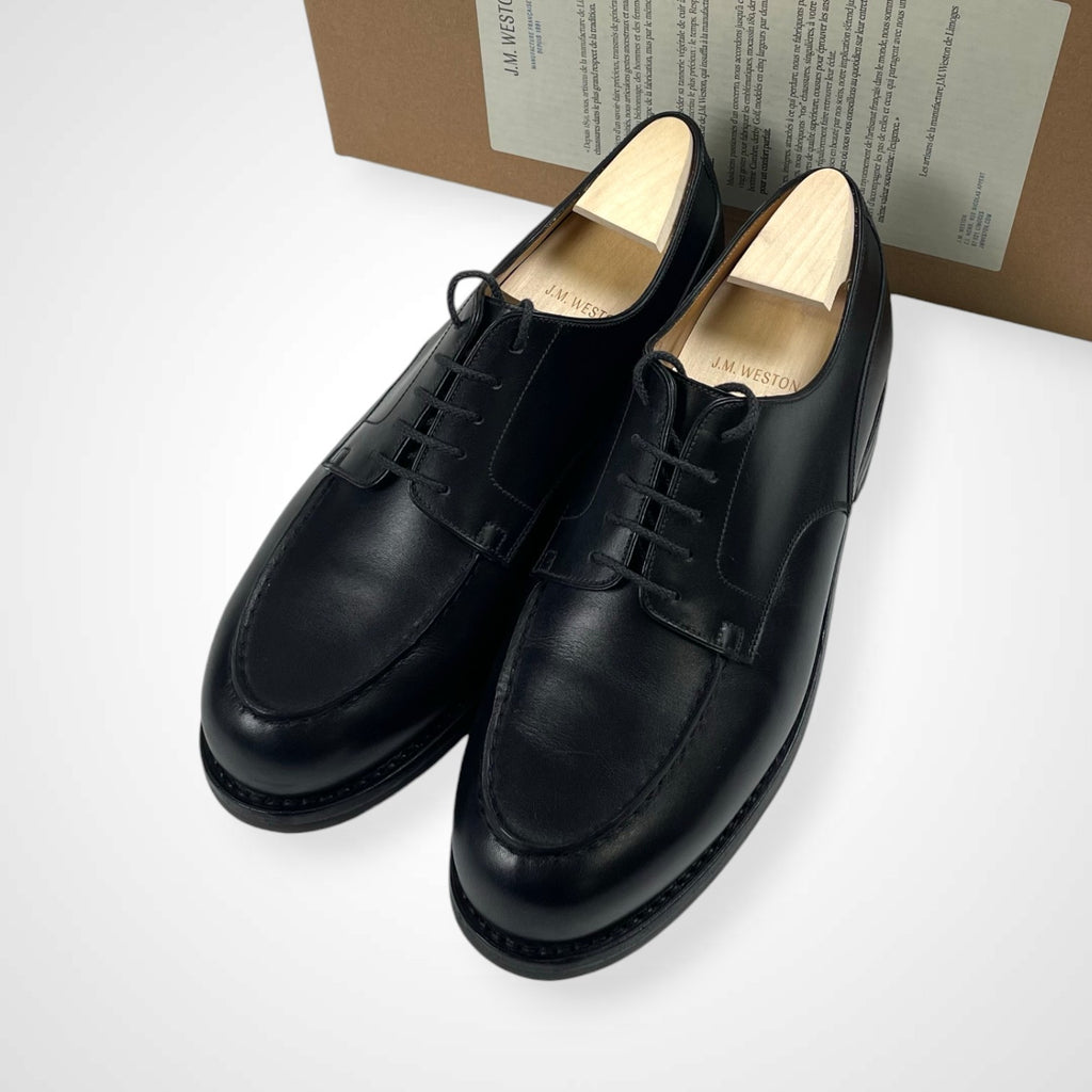 J.M.WESTON ジェイエムウエストン / 「GOLF」 DERBY SHOES ボックスカーフ ブラック 参考定価：160,000+tax SIZE：7/E(27cm程度)