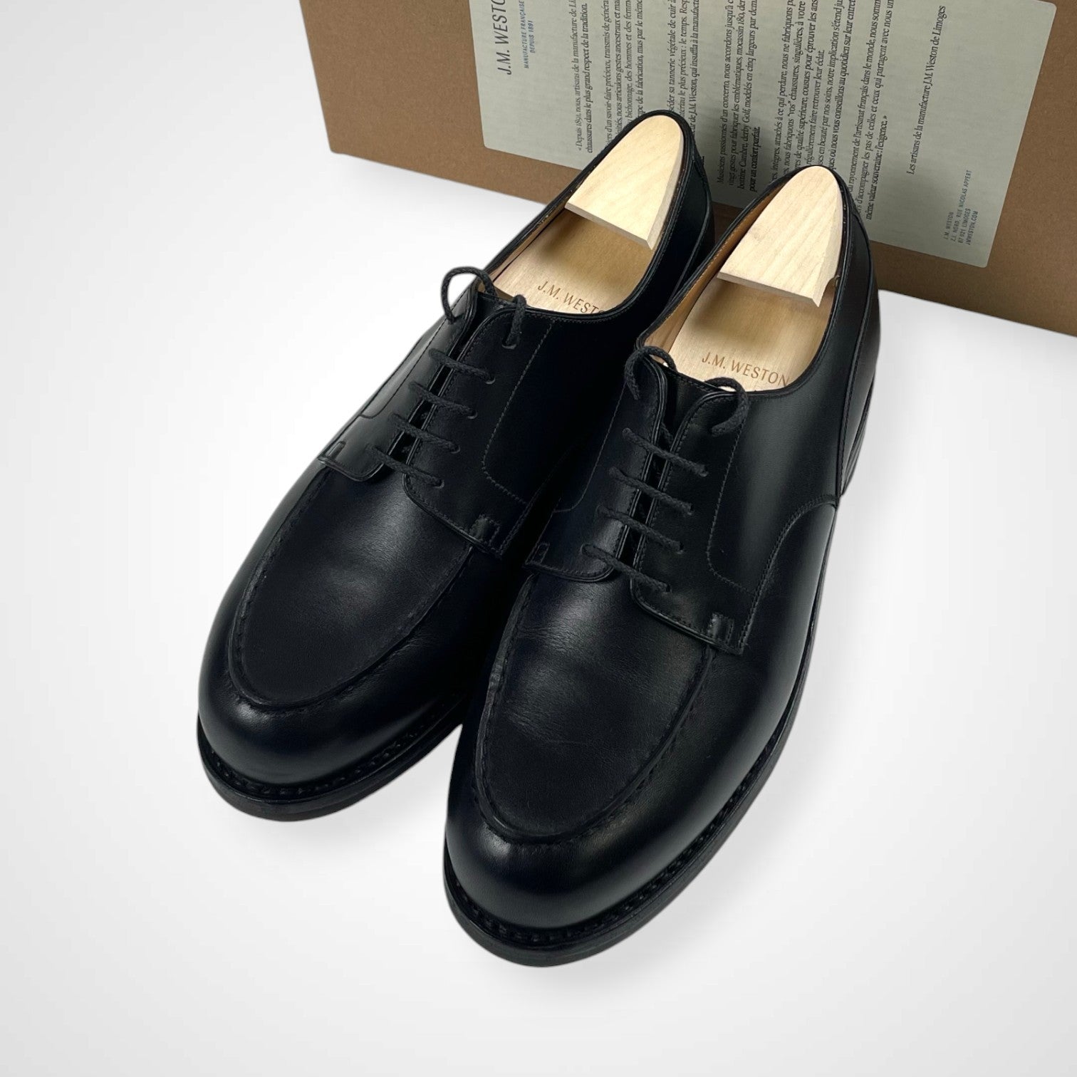 J.M.WESTON ジェイエムウエストン / 「GOLF」 DERBY SHOES ボックスカーフ ブラック 参考定価：160,000+tax SIZE：7/E(27cm程度)