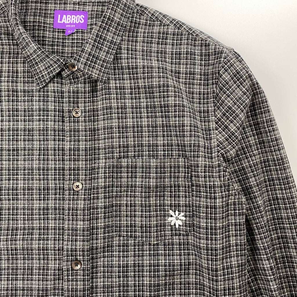 LABROS ラブロス / symbol logo plaid button shirts 刺繍 チェックシャツ SIZE:M