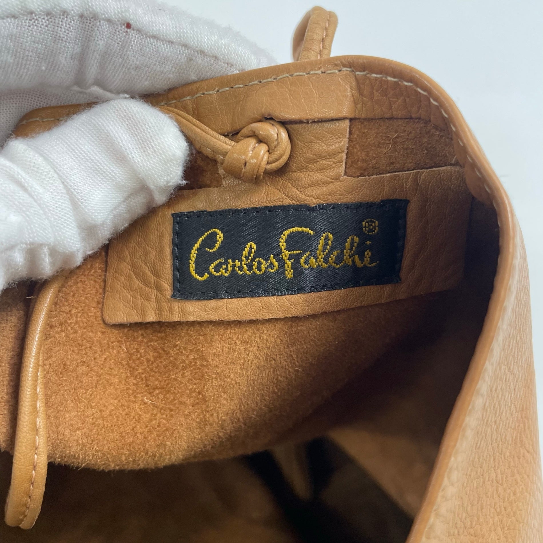Carlos Falchi / レザーショルダーバッグ 参考定価：70,000程度