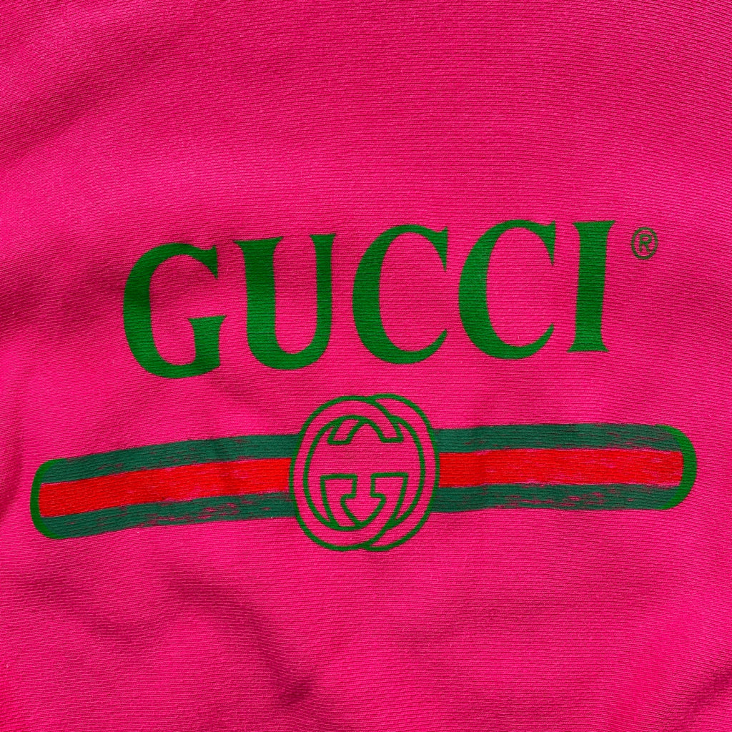 GUCCI グッチ / ヴィンテージロゴ プリント スウェット ダメージ加工 462018 SIZE：S