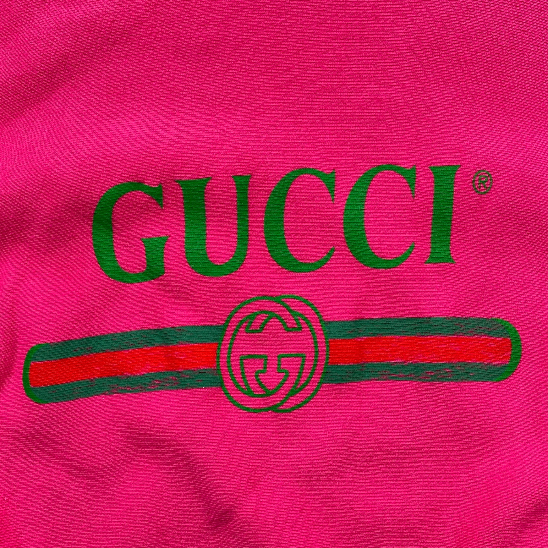 GUCCI グッチ / ヴィンテージロゴ プリント スウェット ダメージ加工 462018 SIZE：S