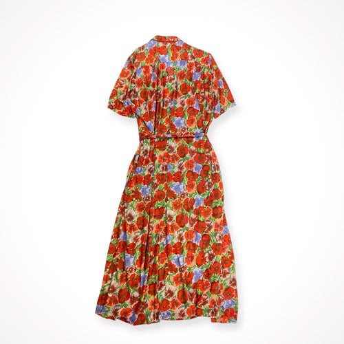 EURO VINTAGE / ヴィンテージ ベルテッドシャツワンピース イタリア製 SIZE:S程度