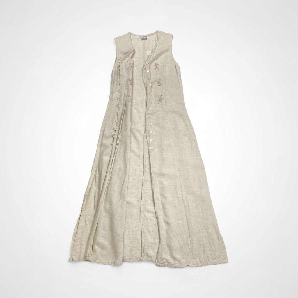 VINTAGE ヴィンテージ / コットンリネンMIX ヴィンテージワンピース SIZE：M