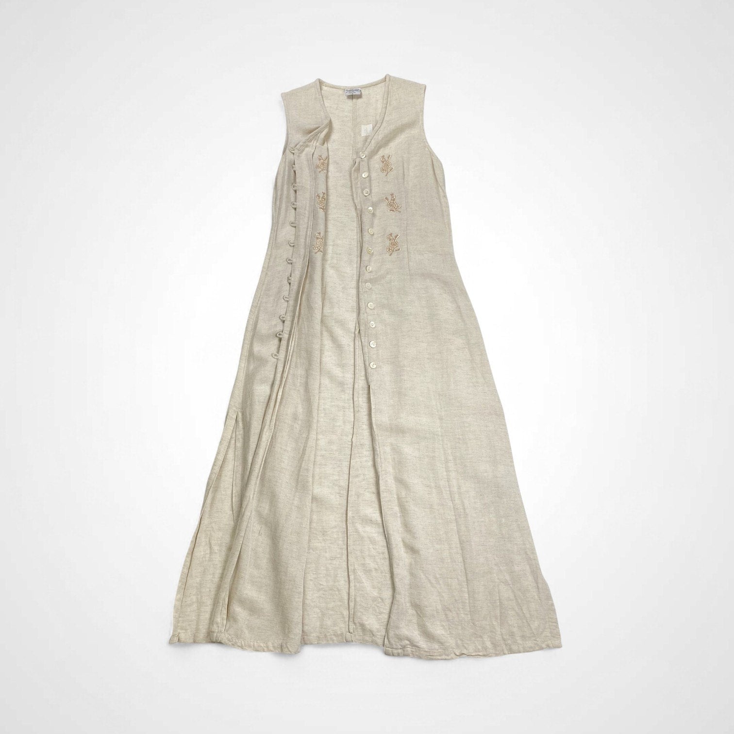 VINTAGE ヴィンテージ / コットンリネンMIX ヴィンテージワンピース SIZE：M