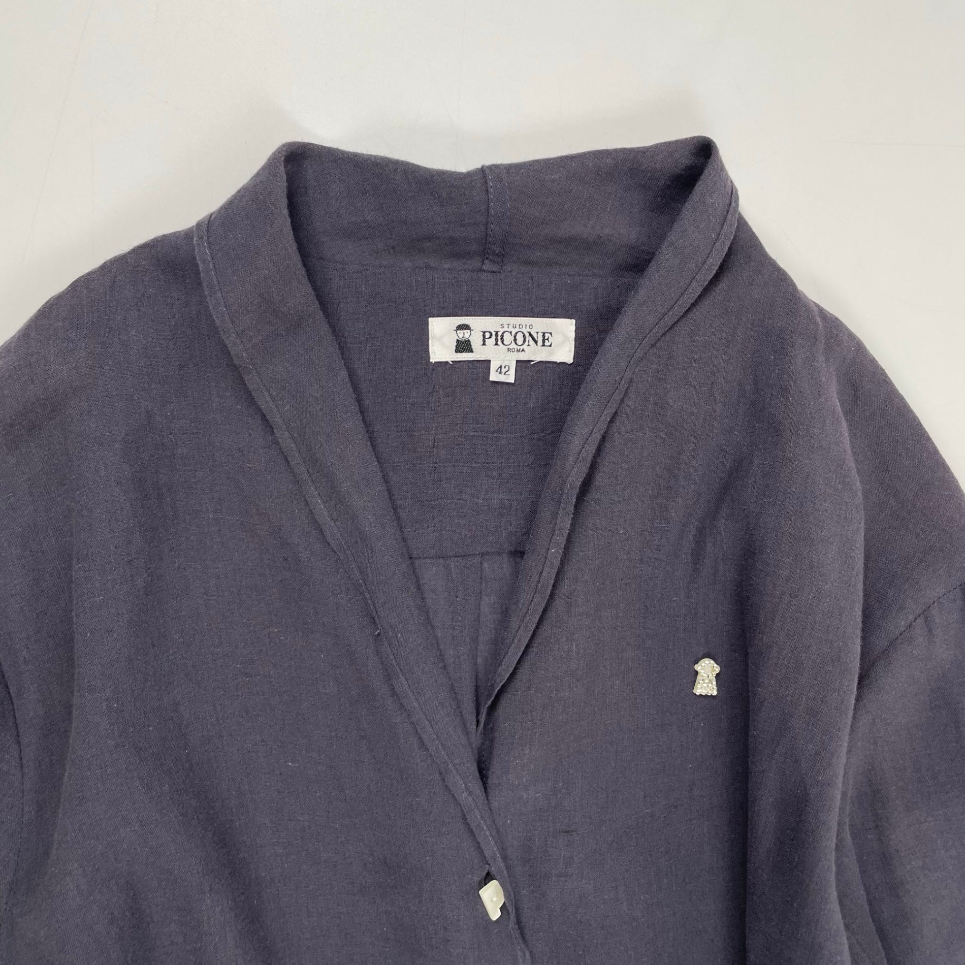 PICONE / リネンシャツワンピース 参考定価：40,000程度 SIZE：42