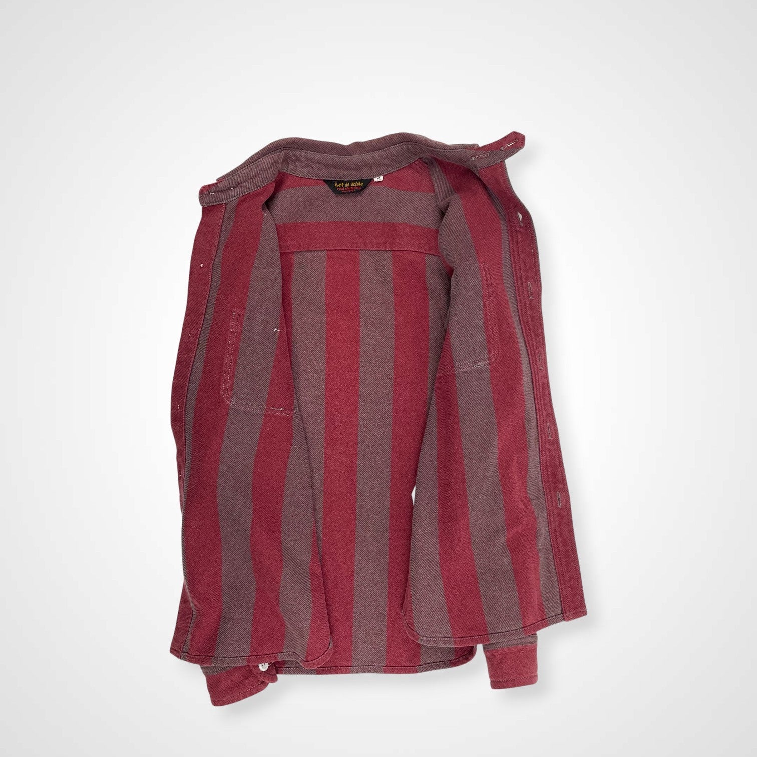 Let it Ride レットイットライド / 90s 初期 ヘビーストライプシャツジャケット ガゼット付 SIZE：M