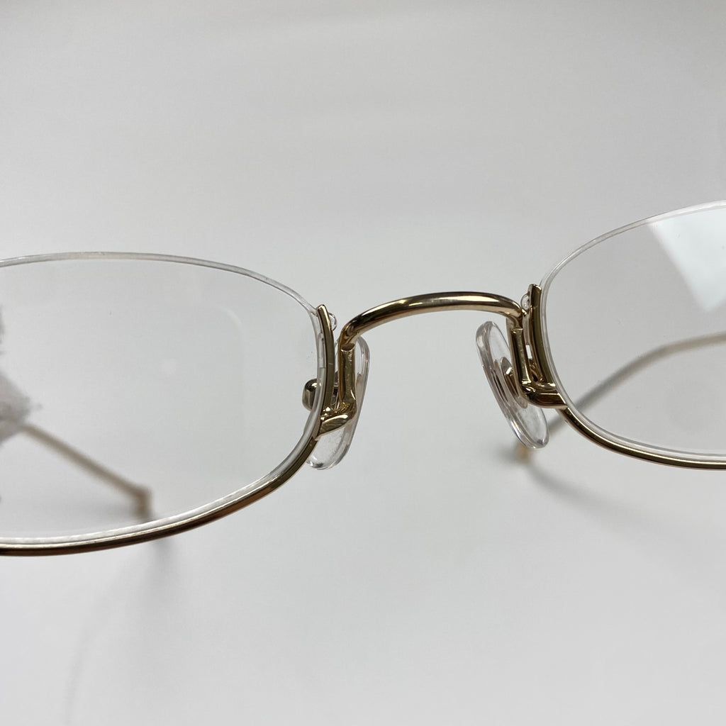 【極美品】 金子眼鏡 × 井戸多美男 職人シリーズ / サンプラチナ アンダーリム 度なしクリアレンズ T429 BWG 参考定価：52,000+tax