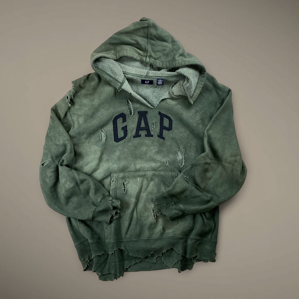 OLD GAP オールドギャップ / デストロイ ダメージ パーカー 鬼フェード SIZE：XL