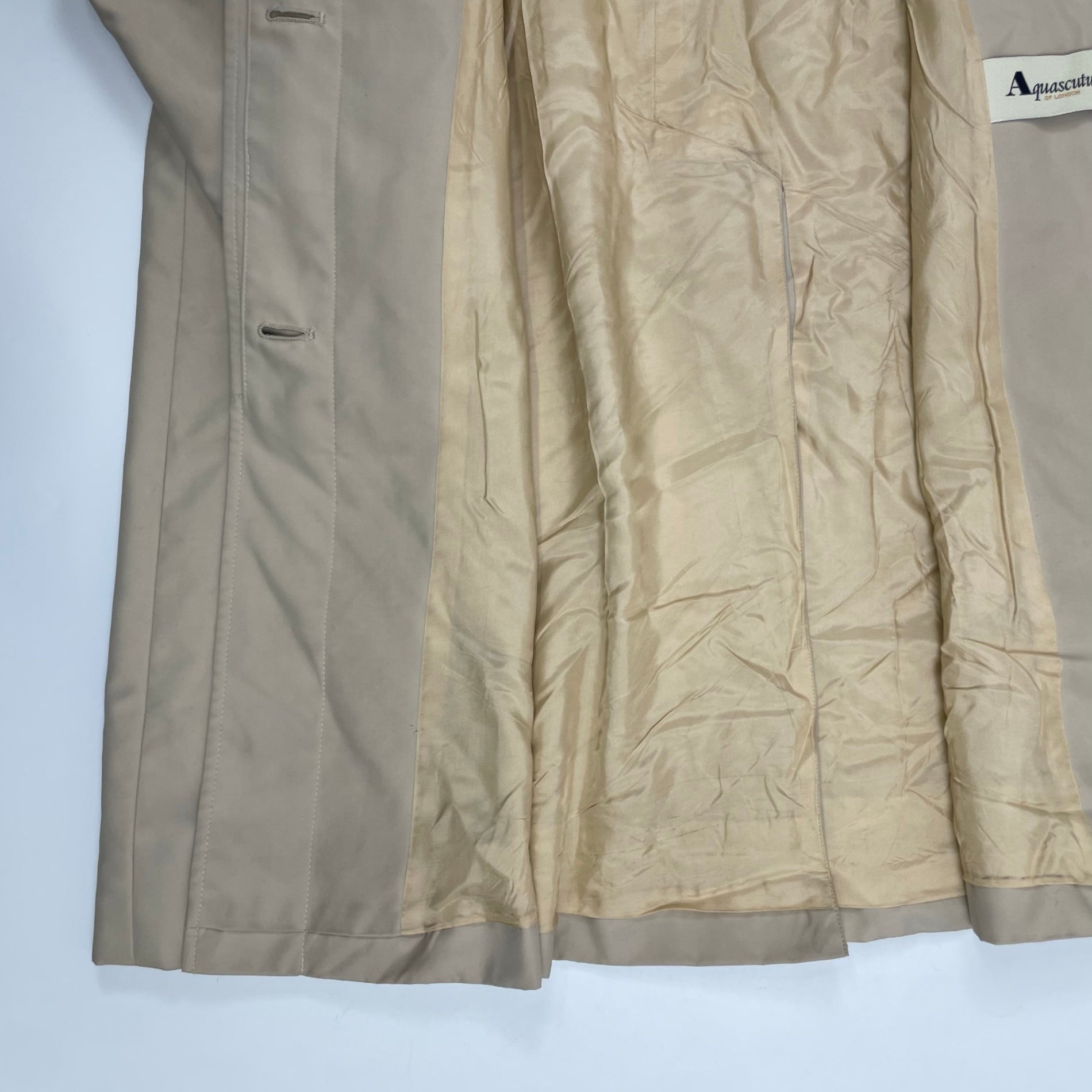 Aquascutum アクアスキュータム / ピーチスキンステンカラーコート 英国製 SIZE：M程度