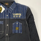 vanson / 刺し子デザインシャツジャケット 未使用品 参考定価：14,800+tax SIZE：L