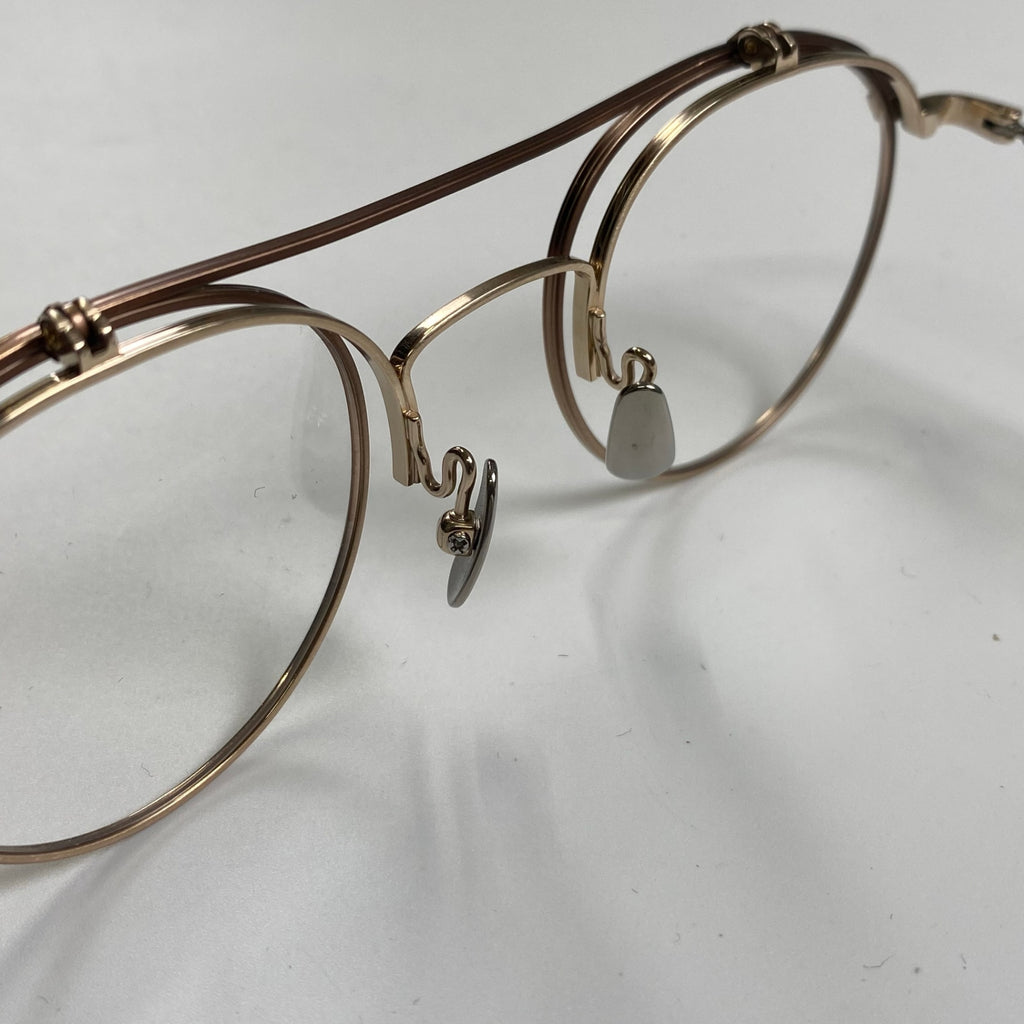 金子眼鏡 メタルシリーズ / 跳ね上げ2ブリッジ 度なしクリアレンズ 47□22-146 参考定価：60,000+tax