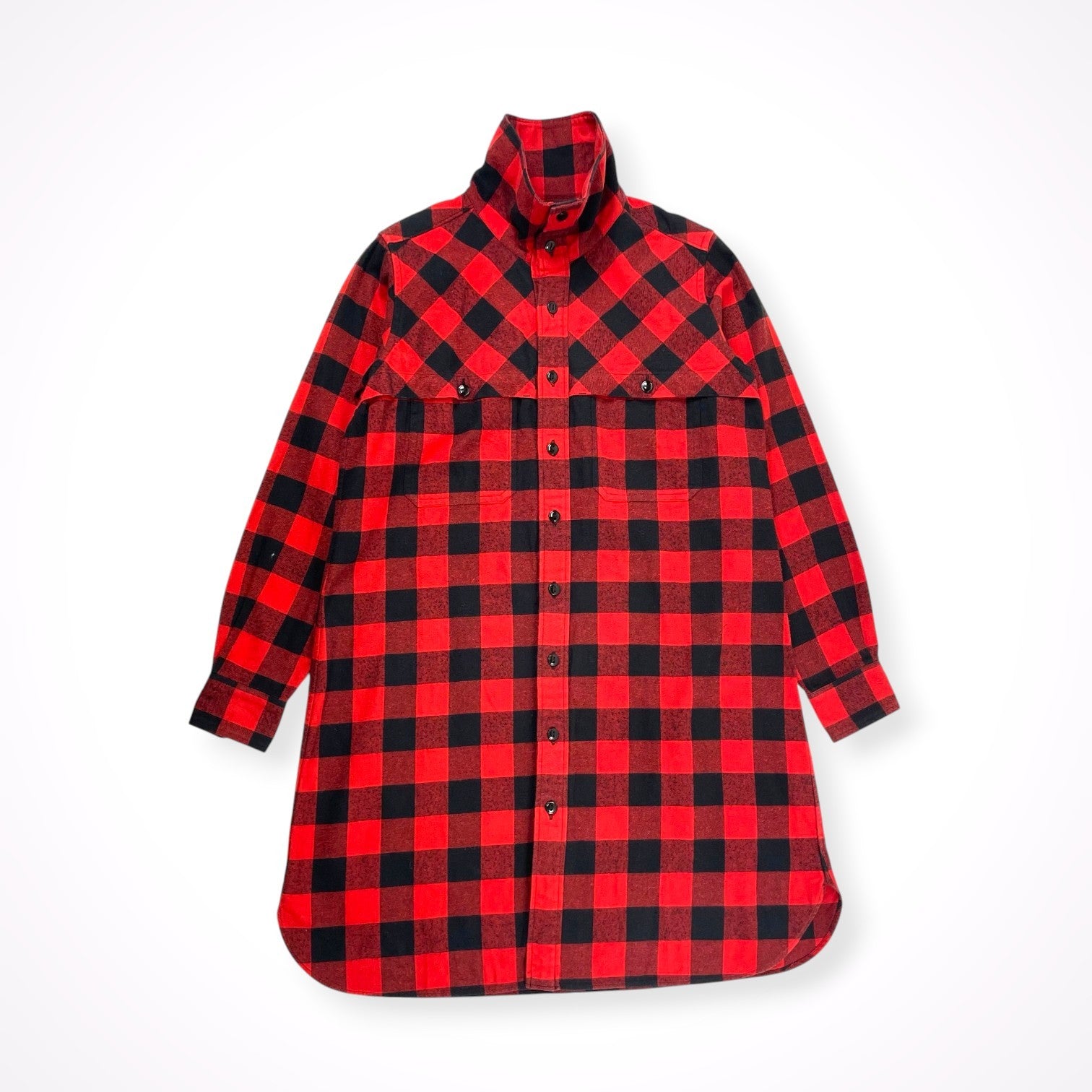 green(HYKE) / スタンドカラーギミックネルシャツ 参考定価：35,000程度 SIZE:1