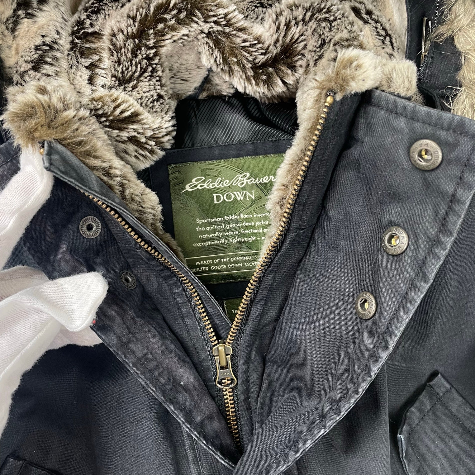 EDDIE BAUER エディーバウアー / QUILTED GOOSE DOWN JACKET グースダウンジャケット ブラック SIZE：XS
