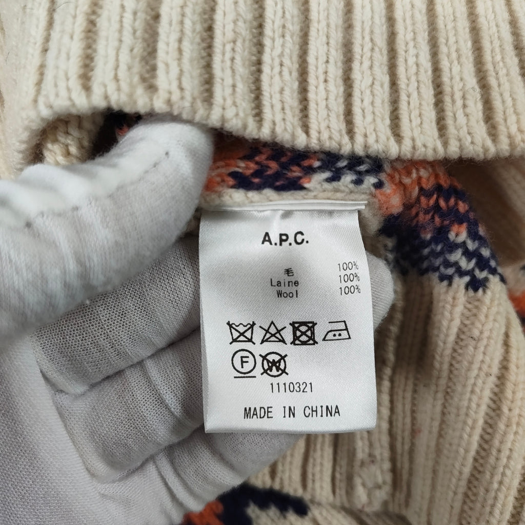 A.P.C. / 幾何学タートルネックニット ピエール・マリー SIZE:L