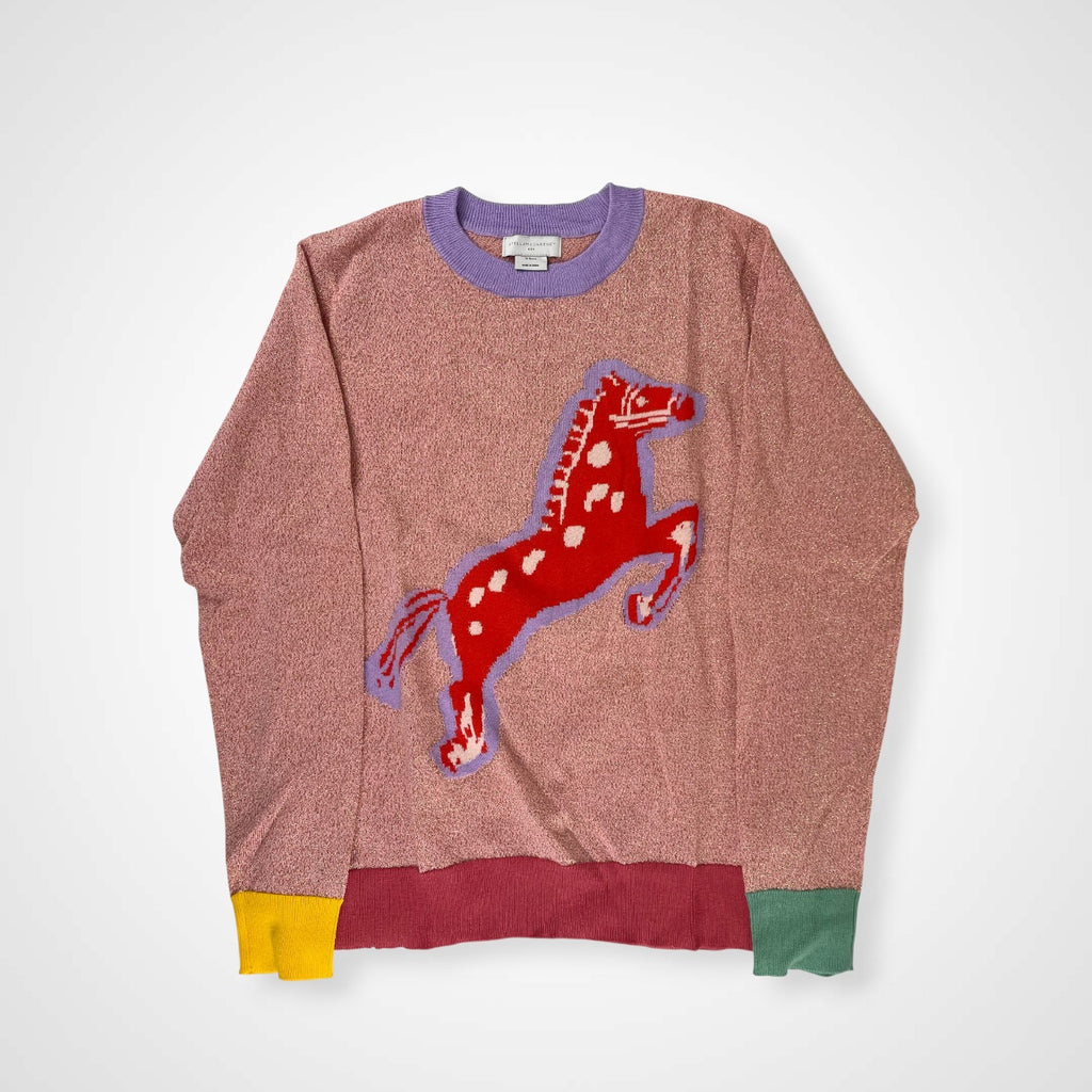 STELLA McCARTNEY ステラマッカートニー / ラメニット-horse- 参考定価：28,000程度 SIZE:14Year(レディースS-M)