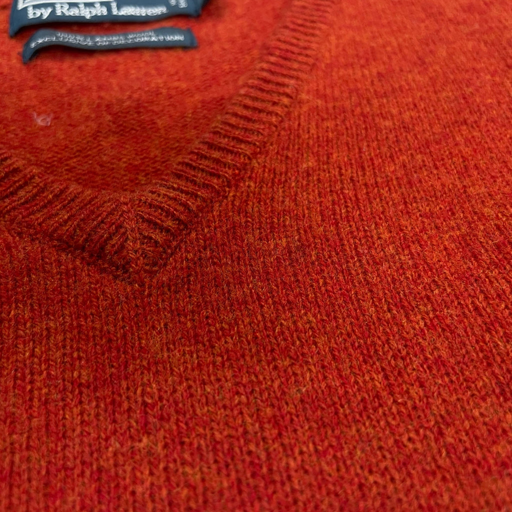 Polo by Ralph Lauren ポロバイラルフローレン / ヴィンテージ ラムウールVネックニット SIZE:S