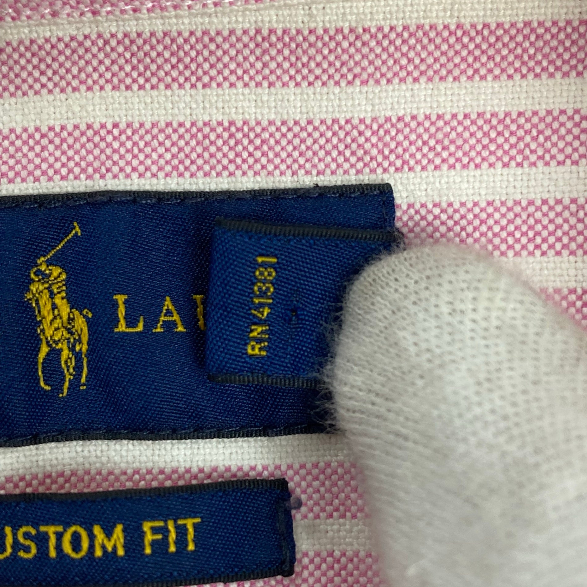 RALPH LAUREN ラルフローレン / ボタンダウン ストライプシャツ 現行タグ 参考定価：20,000程度 SIZE：M