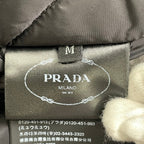 PRADA プラダ / RE- NYLON ダウンコート コヨーテファー ロップイヤー 参考定価：400,000程度 SIZE:M