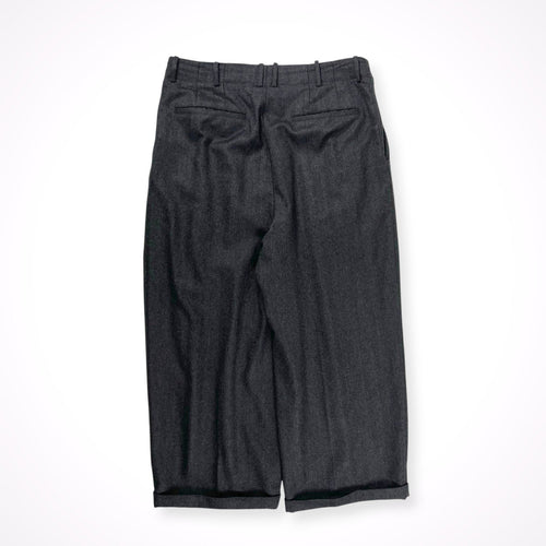 nonnotte / Shadow Herringbone Flannel Draping 5-Tuck Wide Trousers 参考定価：53,000+tax SIZE:4