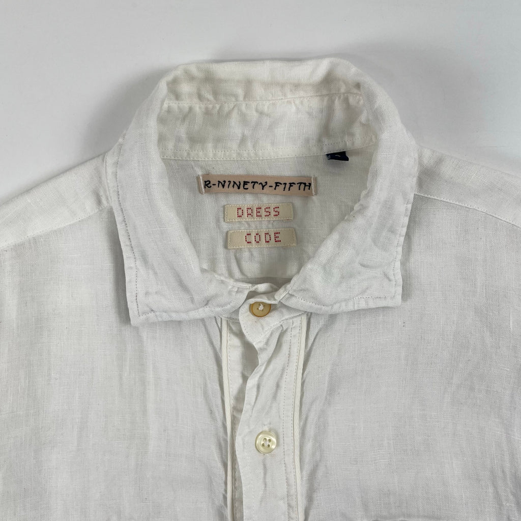 R95TH / マチ付リネンシャツ 参考定価：17,000程度 SIZE:S