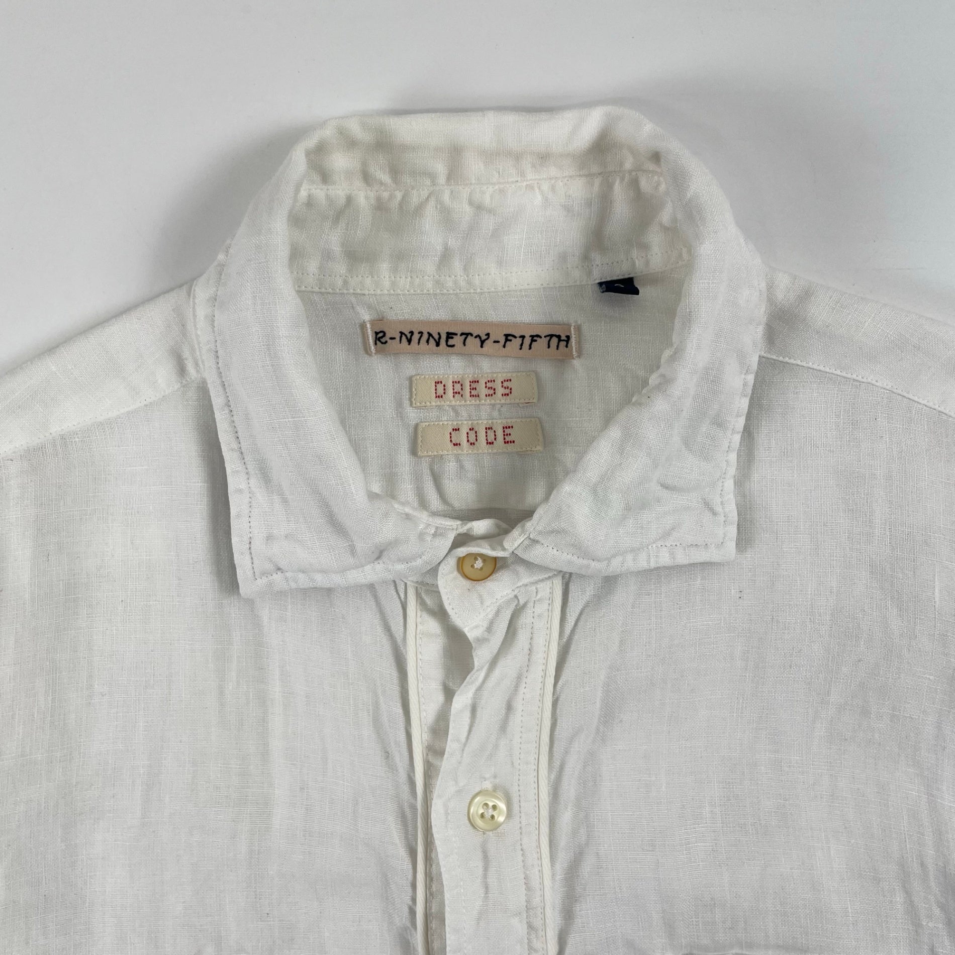R95TH / マチ付リネンシャツ 参考定価：17,000程度 SIZE:S