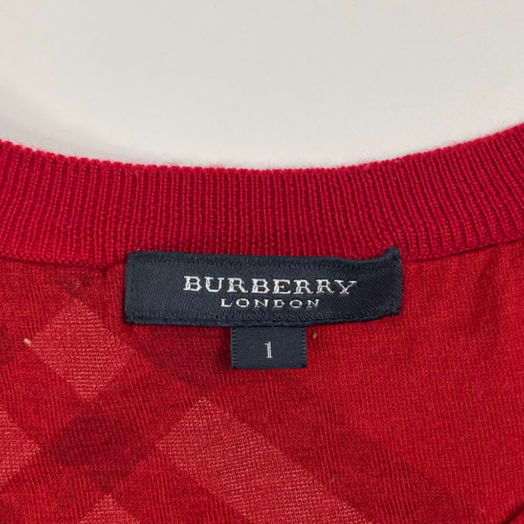 BURBERRY LONDON / シャドーホース刺繍 半袖ニット 参考定価：35,000程度