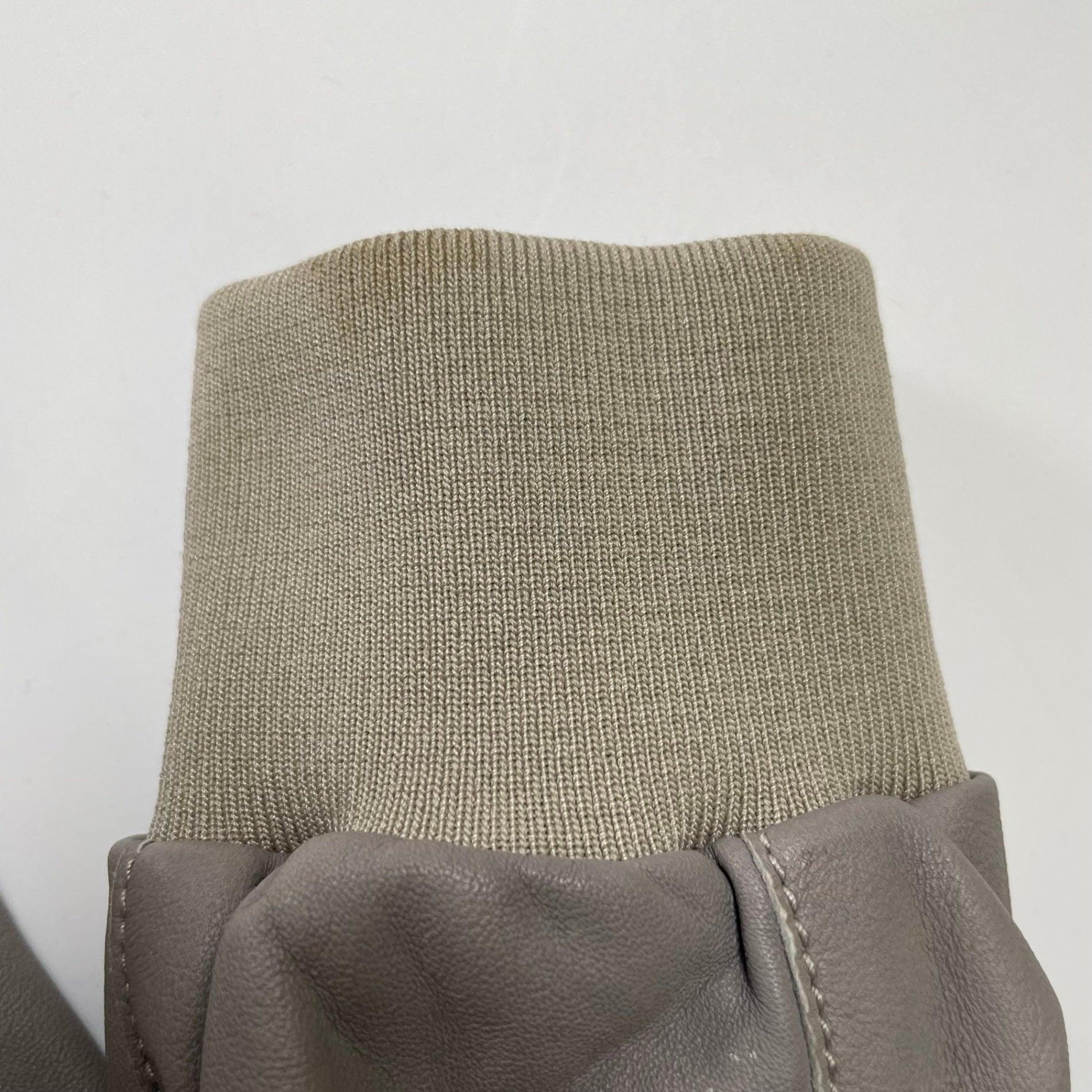 GIORGIO ARMANI ジョルジオ アルマーニ / ラムレザー×リネン 異素材MIX ハリントンジャケット ブルゾン G9タイプ 参考定価：300,000程度 SIZE:46