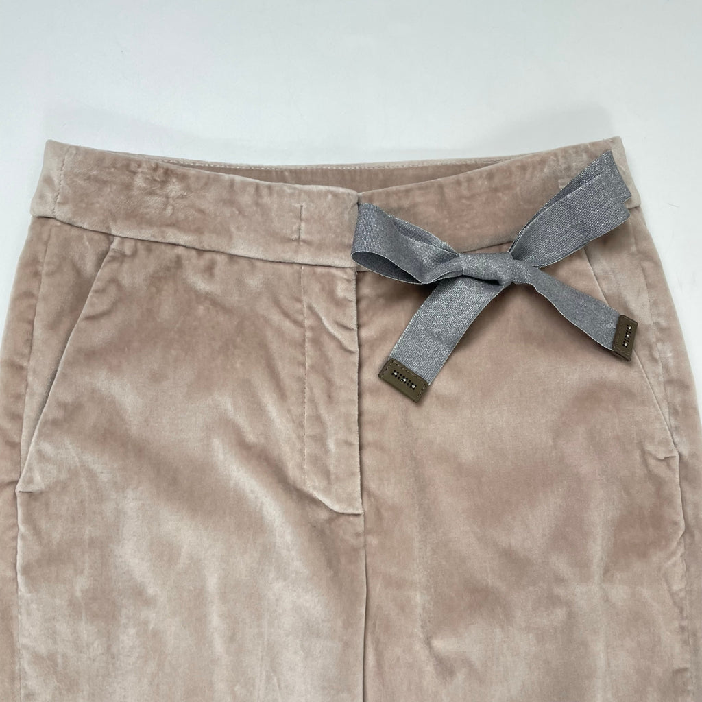 PESERICO / リボンデザインベロアパンツ 参考定価：85,000程度 SIZE:42
