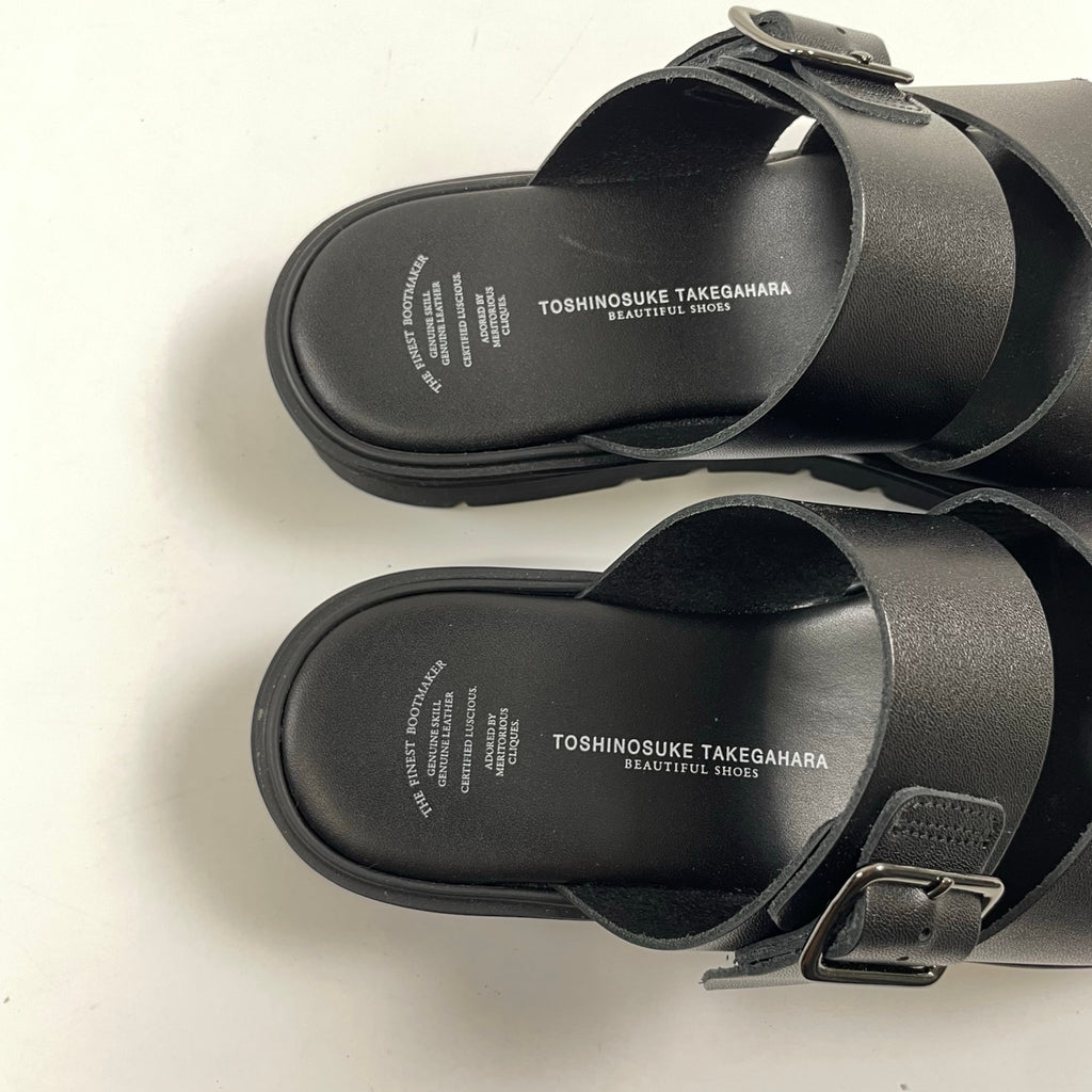 BEAUTIFUL SHOES(TOSHINOSUKE TAKEGAHARA) / CROSS BELT SANDALS 極美品 参考定価：34,000+tax SIZE:23cm