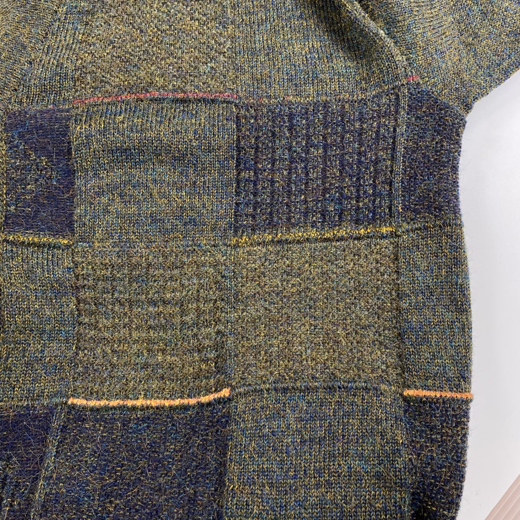 【VINTAGE】 CHAIRMAN チェアマン / フランス製生地 ブロックチェックヴィンテージカーディガン SIZE:XL