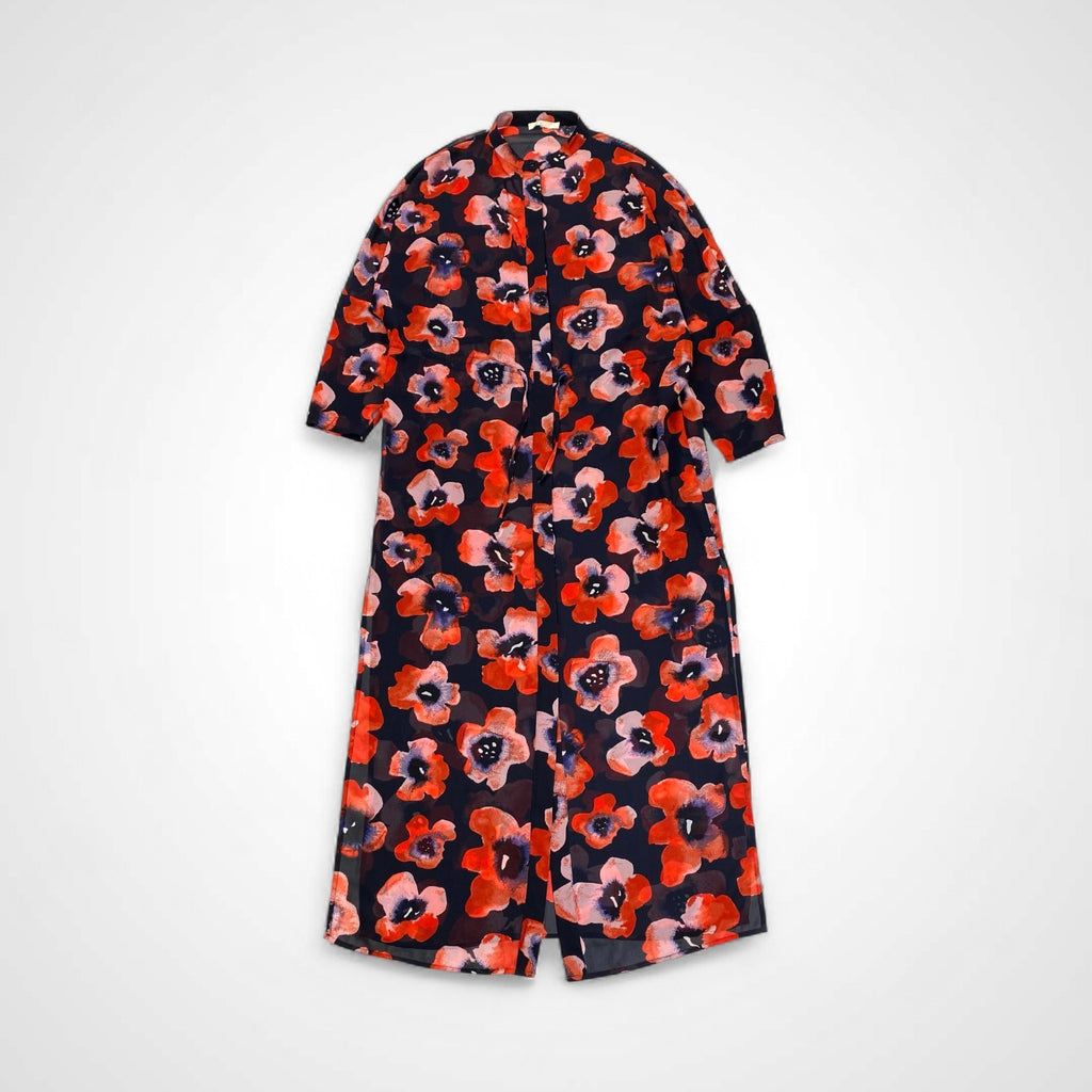 5 PREVIEW ファイブ プレビュー / シャツワンピース フラワープリント チャーム付 参考定価：40,000程度 SIZE：S