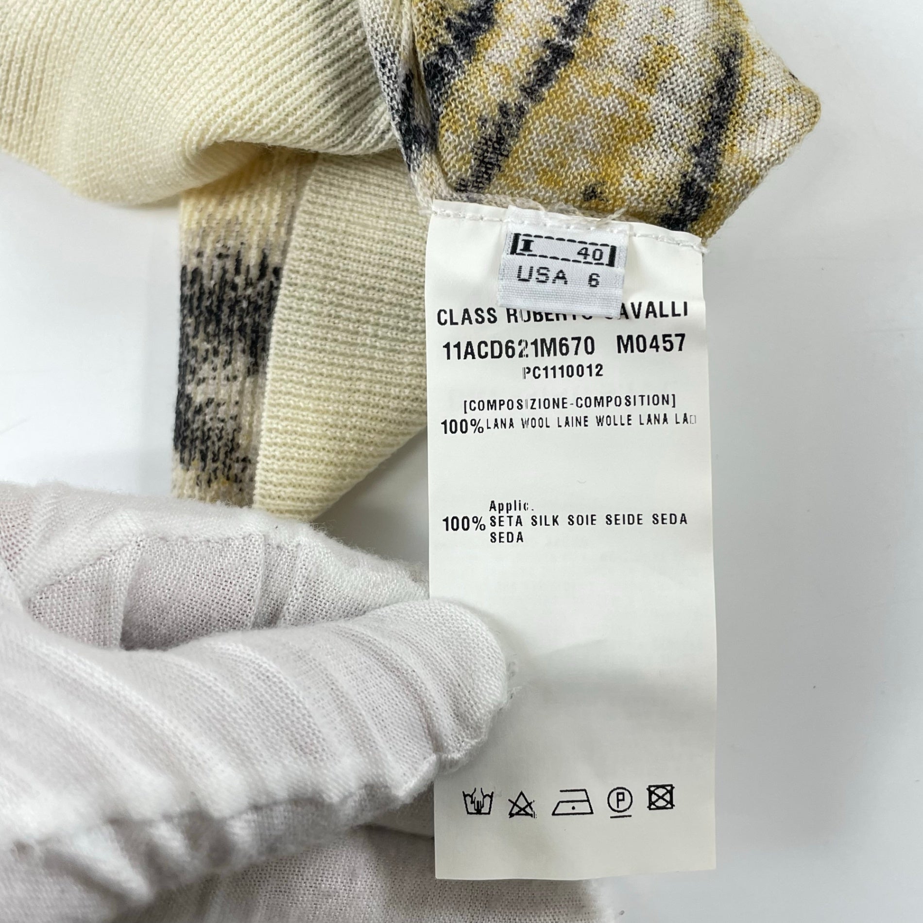 CLASS roberto cavalli / レオパード柄 アンサンブルカーディガン 参考定価：130,000程度 SIZE:42