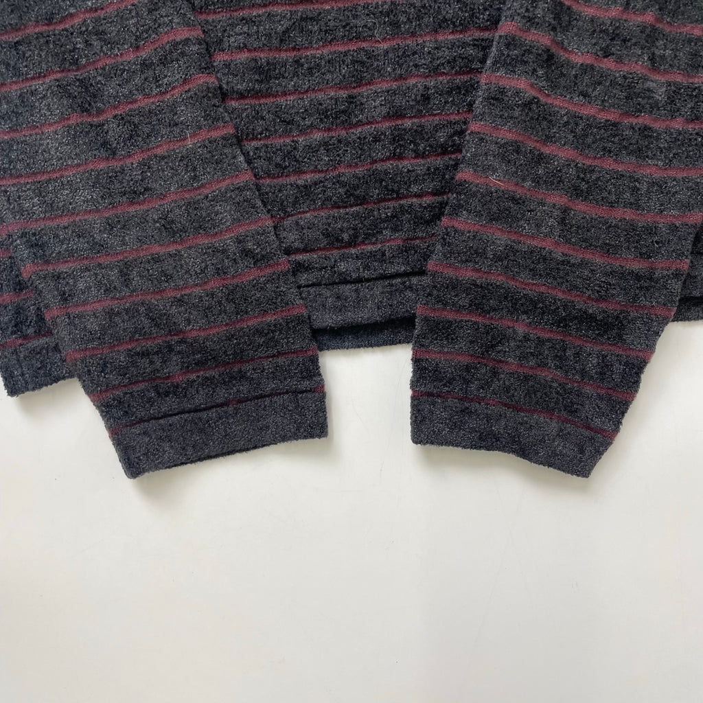 ARMANI COLLEZIONI / ベロアボーダーニット SIZE:44