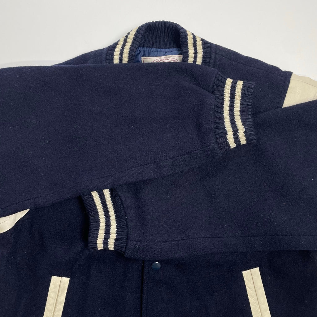 90s HARVARD ハーバード / 希少無地 アワードジャケット スタジャン アイビーリーグ SIZE：L