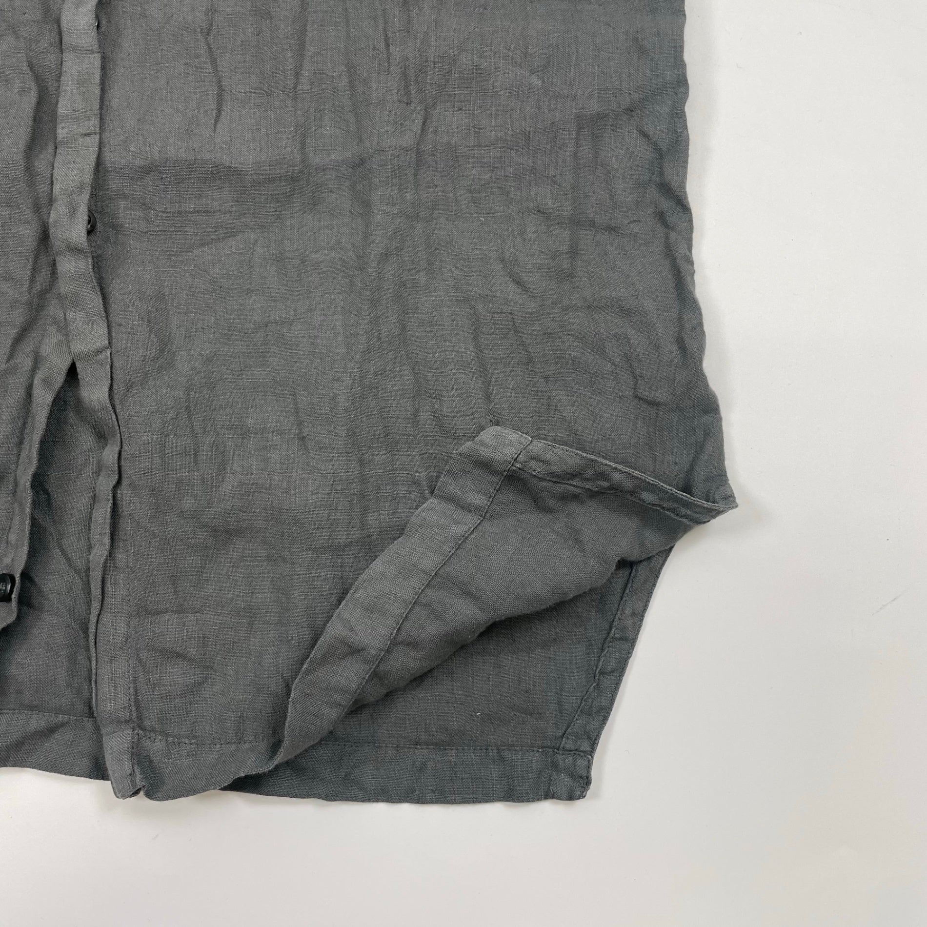 EMPORIO ARMANI エンポリオ アルマーニ / オールドリネンシャツ グレー SIZE：39