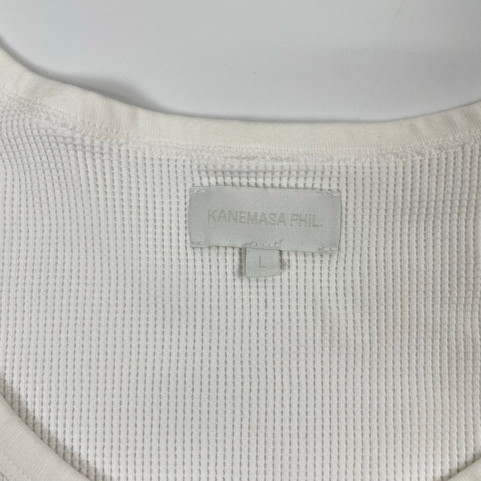 KANEMASA PHIL. カネマサ フィル / 18G Garment Waffle Tank Top 参考定価：9,000+tax