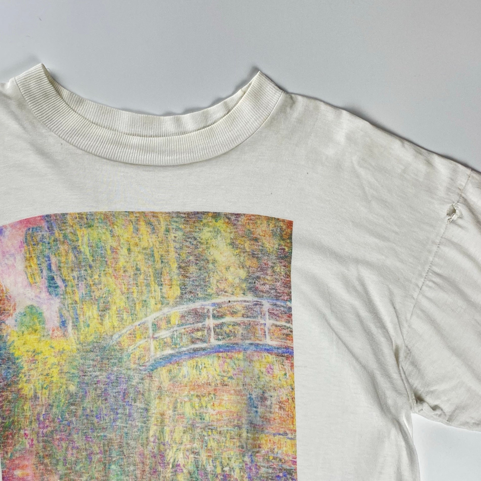 VINTAGE CLAUDE MONET クロード モネ / VINTAGE The Japanese Bridge TEE 絵画 ヴィンテージ アート Tシャツ SIZE：L