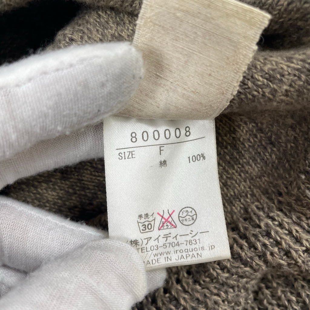 iroquois / ルーズニット帽 カーキ 参考定価：13,000程度 日本製