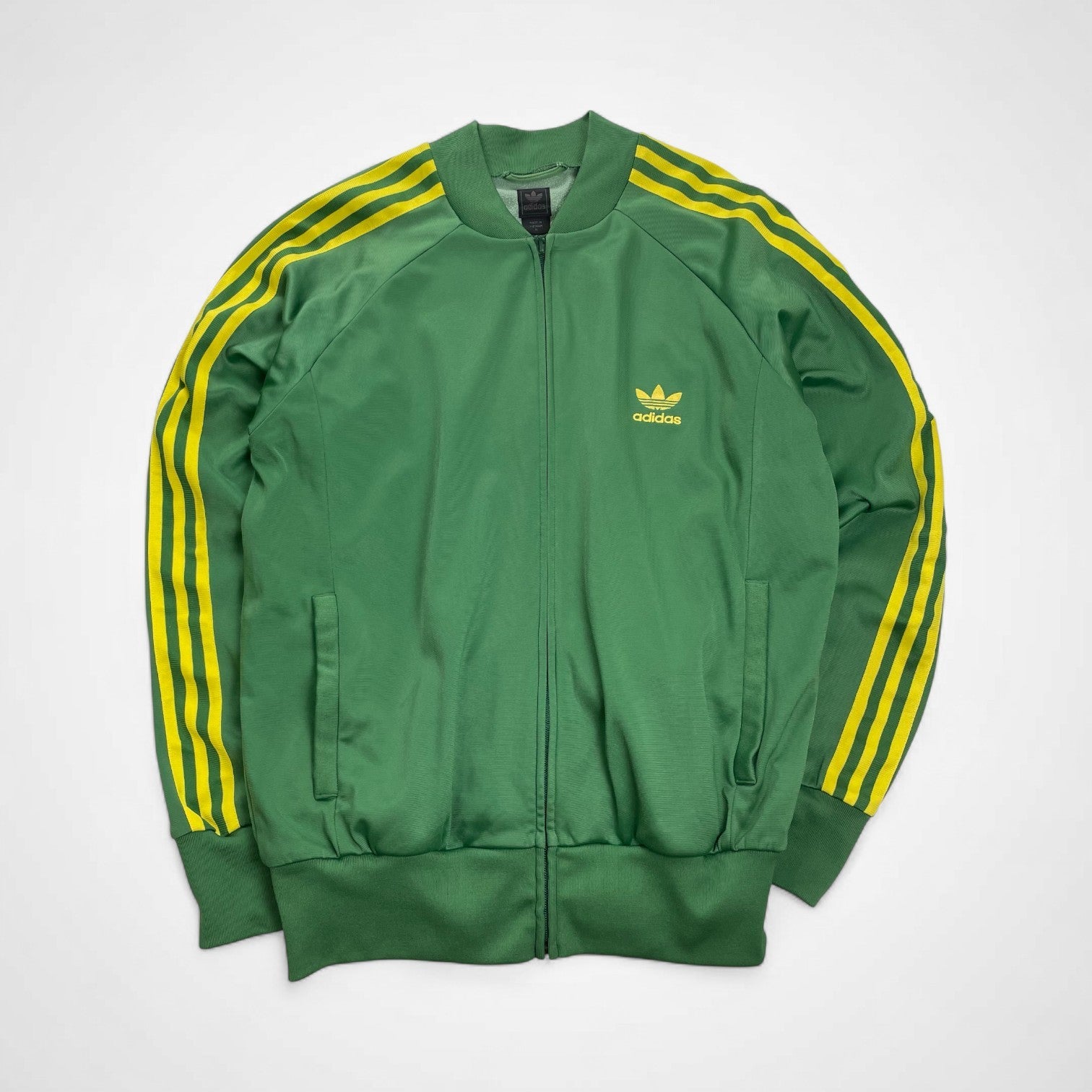 adidas アディダス / ATP復刻 トラックジャケット グリーン×イエロー 好配色 SIZE：M