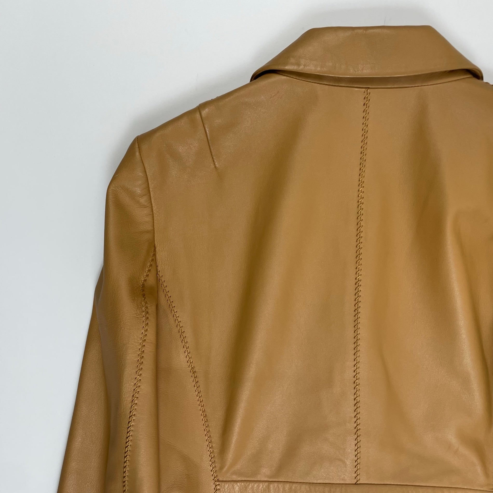 COMME CA コムサ / VINTAGE シームデザイン ラムレザージャケット SIZE:9