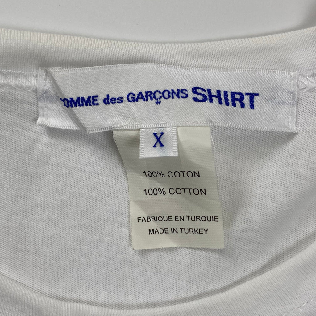 COMME des GARCONS SHIRT コムデギャルソン シャツ / シンプルロゴ 長袖Tシャツ ホワイト SIZE:X(L程度)