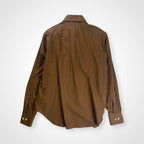 Yohji Yamamoto A.A.R ヨウジヤマモト アール / 90-00s 偏光 ボックスシルエットシャツ ブラウン 参考定価：16,000程度 SIZE：M