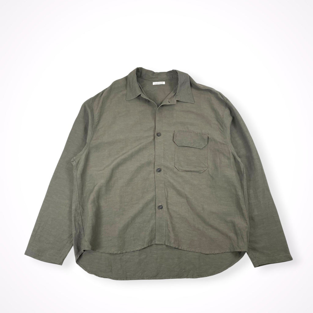 CLANE HOMME / ボックスワイドリネンシャツ 参考定価：28,000+tax SIZE:2