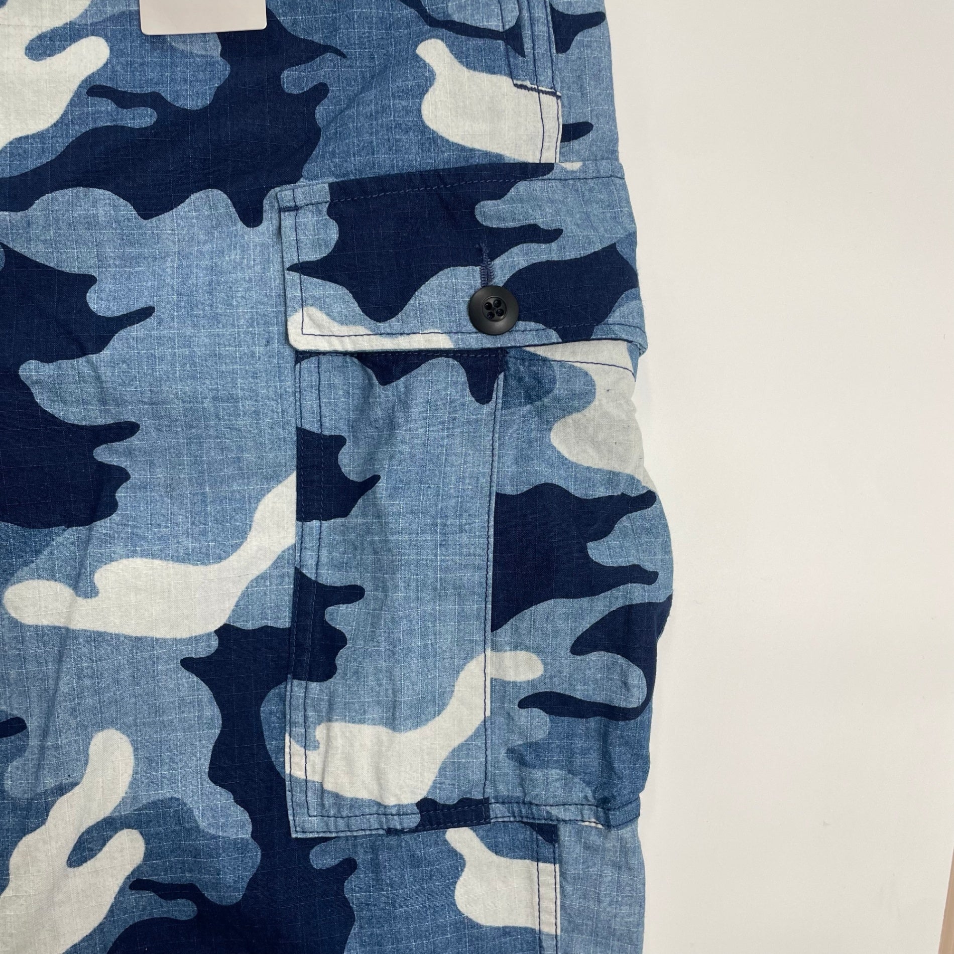 BEAMS PLUS ビームスプラス / Mil 6POCKET 迷彩カーゴパンツ リップストップ インディゴ タグ付 参考定価：32,000+tax SIZE:L