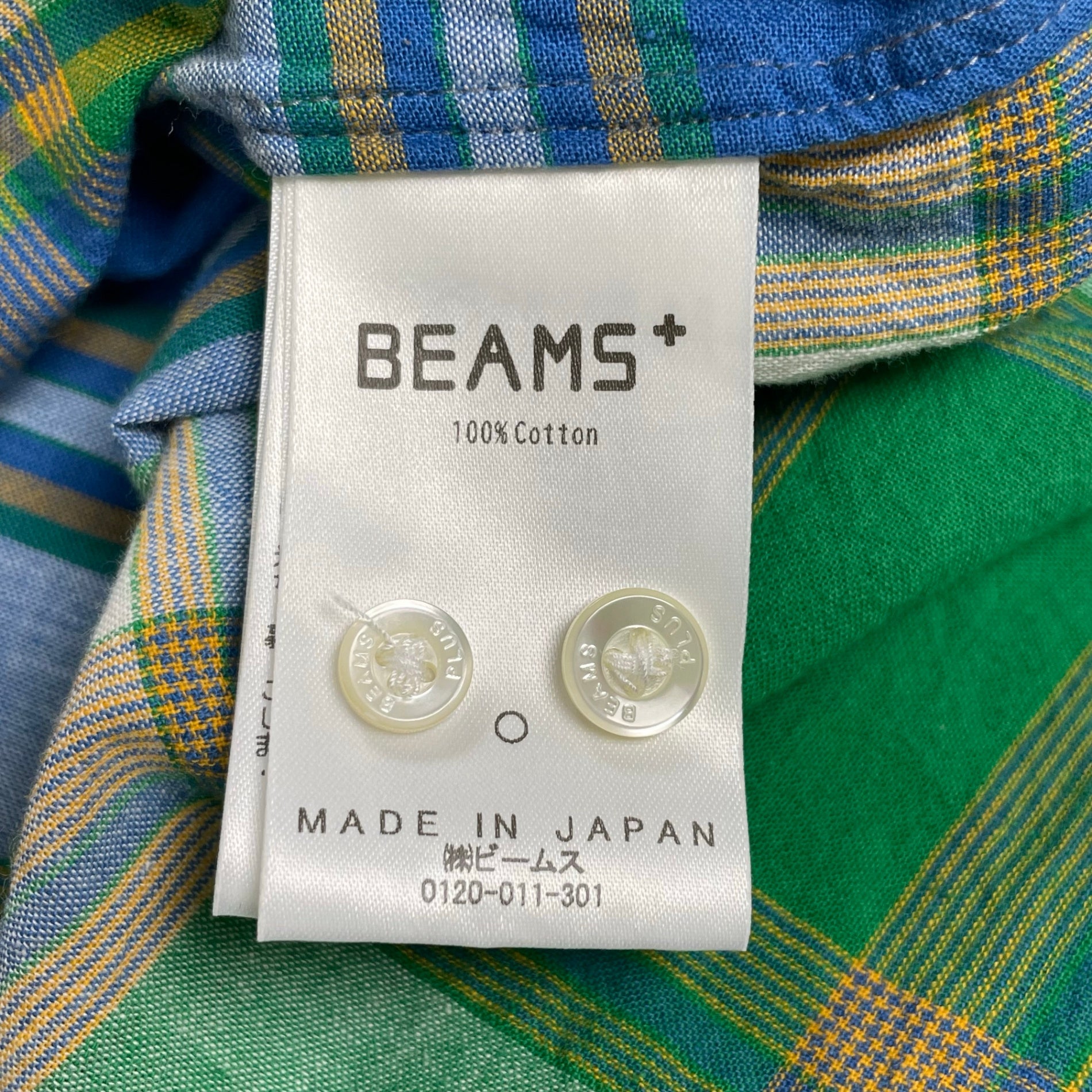 BEAMS PLUS ビームスプラス / BD MADRAS マドラスチェック ボタンダウンシャツ 参考定価：14,000+tax SIZE:M